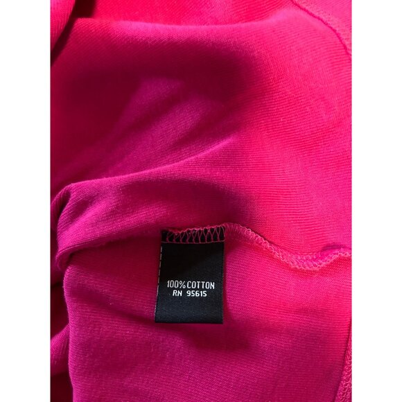 Rafaella Pink Three Quarter Sleeve Wide Beaded Neck Top SZ MP - Picture 6 of 8